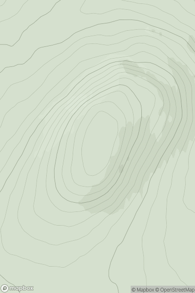Thumbnail image for Garbh-mheall Mor [Loch Ericht to Glen Tromie & Glen Garry] showing contour plot for surrounding peak